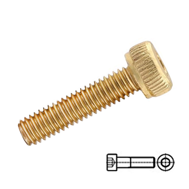 DIN 912 Socket Head Cap Screw M2.5x5 H65 Brass